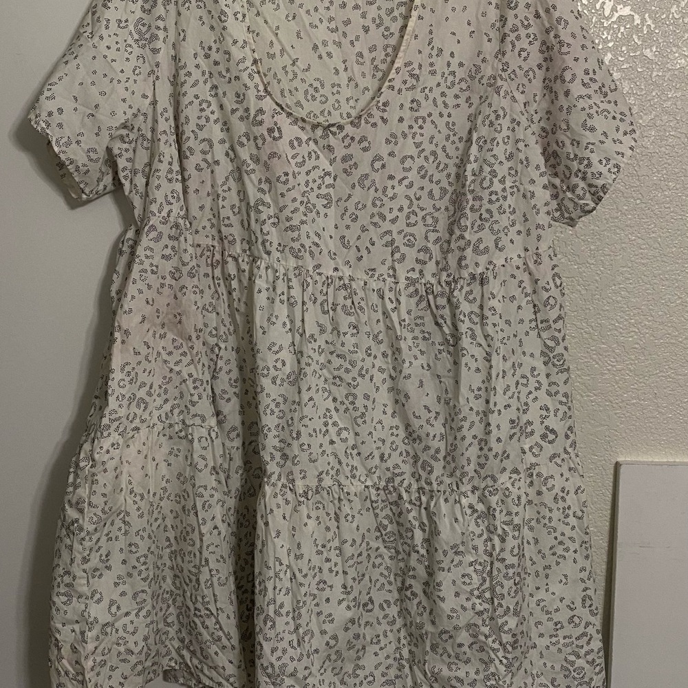 A New Day Cream and Black Patterned Dress